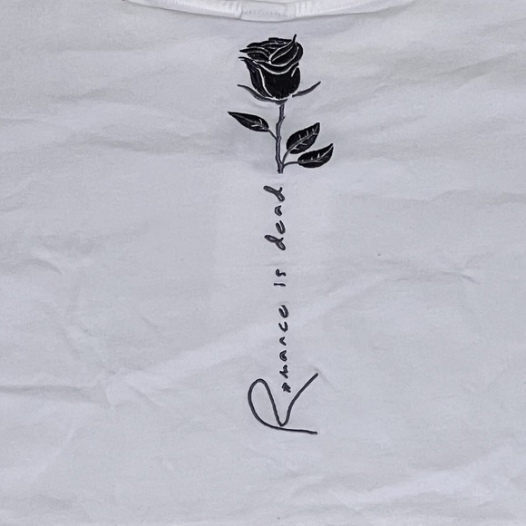 BLVCK Romance Tee White Crop Small - Picture 1 of 7